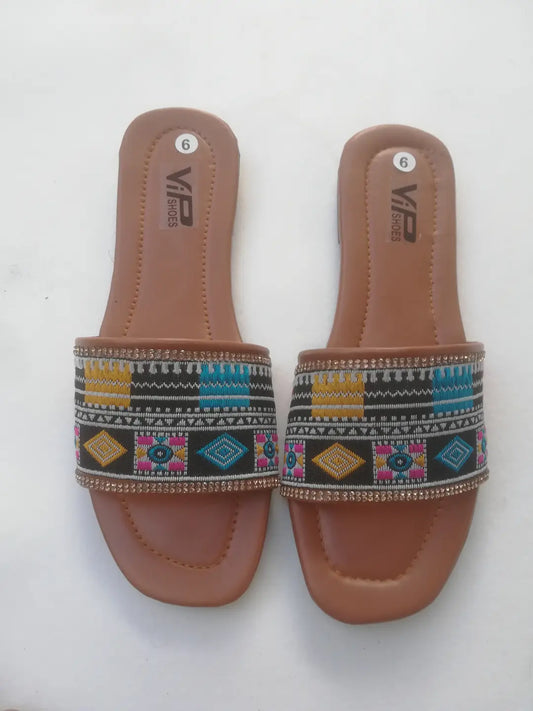 Women's Synthetic Leather Fancy Slippers